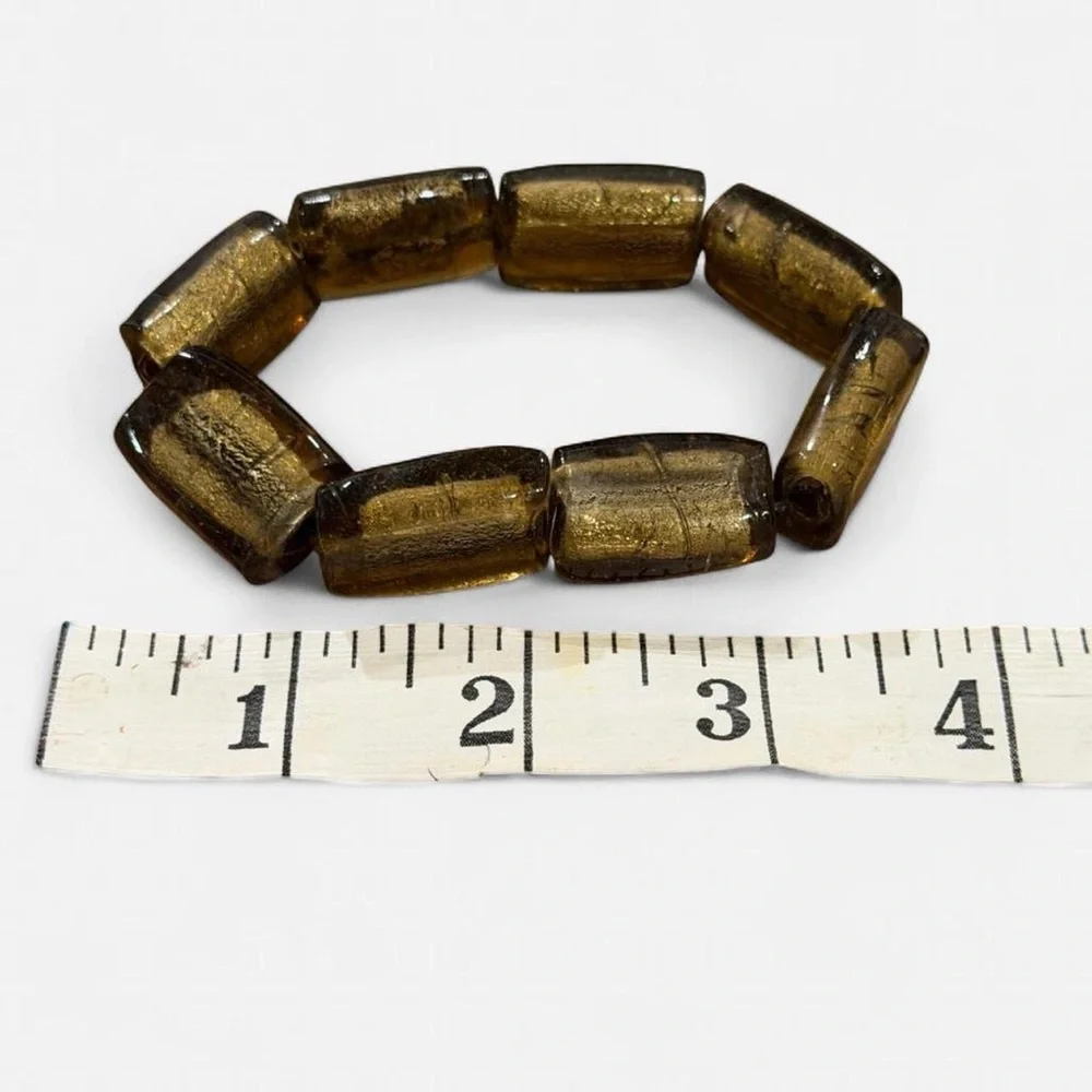 Gold Black Foil Class Chunky Bracelet